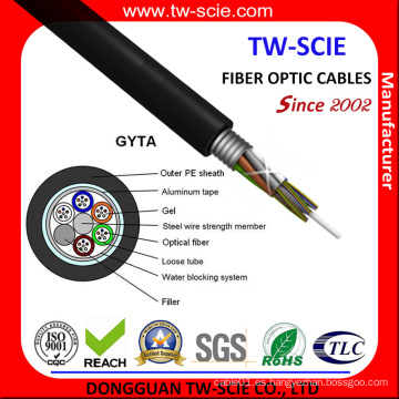 Cable de Fibra GYTA Trenzado Cable de Fibra de Tubo Suelto